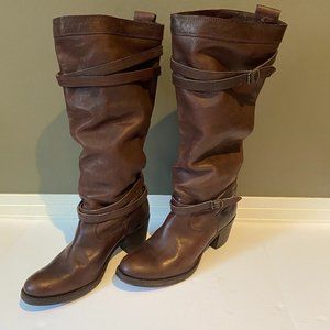 Frye Jane Strappy Boots - size 8